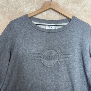BMW Mini Cooper Logo Crewneck Sweatshirt Size Large Gray Cotton‎